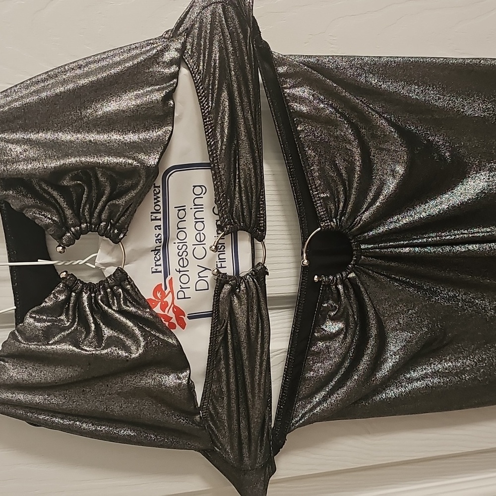 FASHION NOVA novaMetallic Silver Halter Jumpsuit - Picture 5 of 10